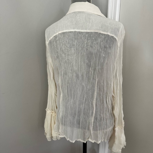 Studio 1940 Blouse Women’s 22/24W Y2K Sheer Ruffle Fairy Ethereal Cottagecore. - Picture 2 of 16